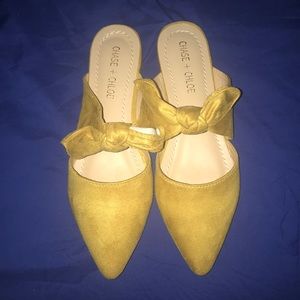 Mustard colored flats